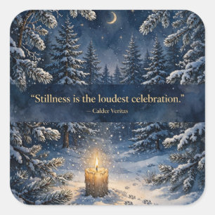 Stilte Luidste Viering — Kerststicker Vierkante Sticker