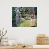 Stilte maakt nooit fouten roze tulp poster (Keuken)