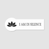 Stilte Meditation - Lotus Flower Label Naamplaatje (Voorkant)