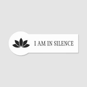 Stilte Meditation - Lotus Flower Label Naamplaatje