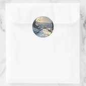 Stilte Na Sneeuwval -  Ronde Sticker (Tas)