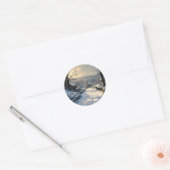 Stilte Na Sneeuwval -  Ronde Sticker (Envelop)