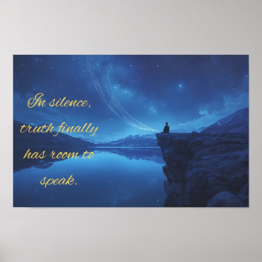 Stilte Poster met Spreuk (Voorkant)