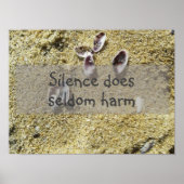 Stilte schaadt zelden de wijsheid van het gezegde  poster (Voorkant)