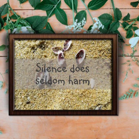 Stilte schaadt zelden de wijsheid van het gezegde  poster