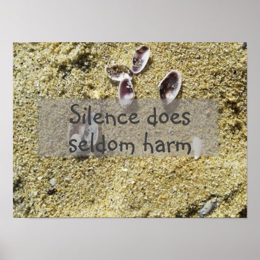 Stilte schaadt zelden het gezegde poster (Voorkant)