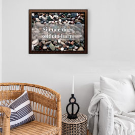 Stilte schaadt zelden het motivatie poster