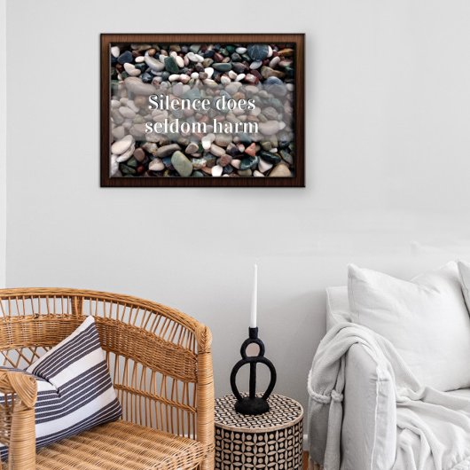 Stilte schaadt zelden het motivatie poster