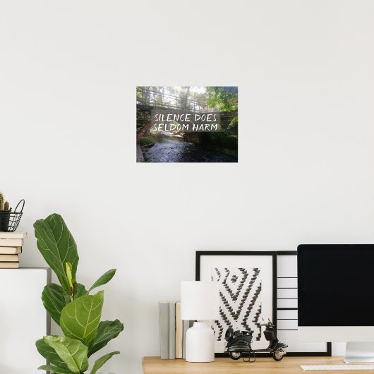 Stilte schaadt zelden proverb bridge poster (Thuiskantoor)