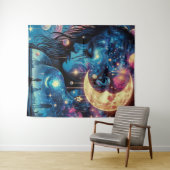 Stilte schreeuwt onder de maan wandkleed (In Situ (horizontaal))