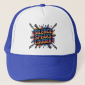 Stilte spreekt luider trucker pet (Voorkant)