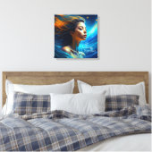 Stilte spreekt | Meditatie Hemelse Kunst Canvas Afdruk (Insitu (Slaapkamer))