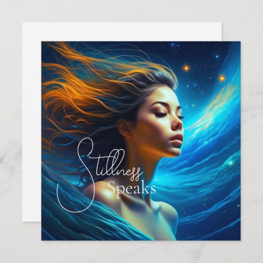 Stilte spreekt | Meditatie Hemelse Kunst Feestdagenkaart (Voorkant / Achterkant)