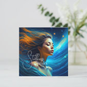 Stilte spreekt | Meditatie Hemelse Kunst Feestdagenkaart (Staand voorkant)