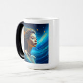 Stilte spreekt | Meditatie Hemelse Kunst Magische Mok (Voorkant links)