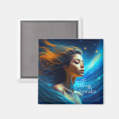 Stilte spreekt | Meditatie Hemelse Kunst Magneet (Voorkant / Achterkant)