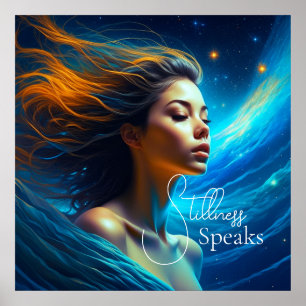 Stilte spreekt   Meditatie Hemelse Kunst Poster