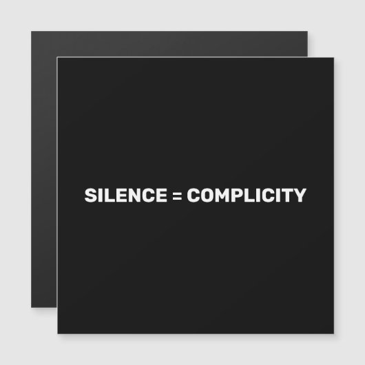 Stilte staat gelijk aan compliciteit Stop haat wit (Voorkant / Achterkant)