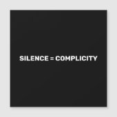 Stilte staat gelijk aan compliciteit Stop haat wit (Voorkant)