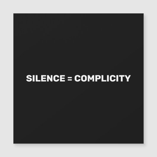 Stilte staat gelijk aan compliciteit Stop haat wit (Voorkant)