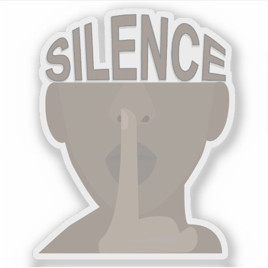 Stilte Sticker (Voorkant)