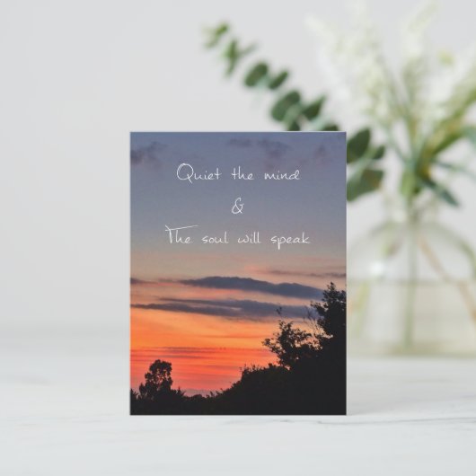 Stilte van de geest briefkaart (Staand voorkant)