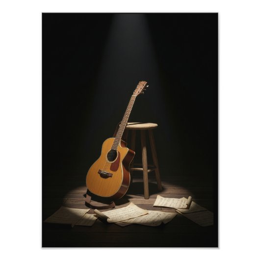 Stilte van de muziek foto afdruk (Voorkant)