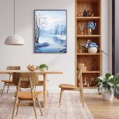 Stilte van de winter: Frozen Lake Landscape Poster