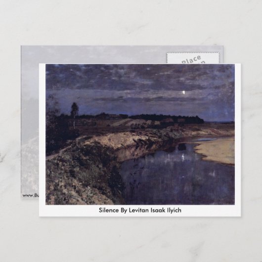 Stilte van Levitan Isaak Ilyich Briefkaart (Voorkant / Achterkant)