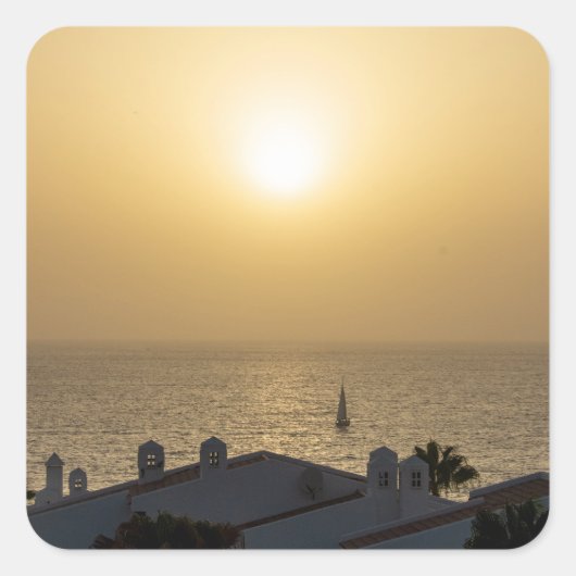 Stilte Vierkante Sticker (Voorkant)