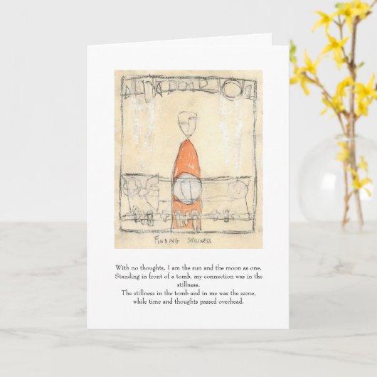 Stilte vinden kaart (Gele Bloem)