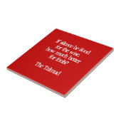 Stilte voor Fools-Talmud Wisdom Quote Tegeltje (Zijkant)