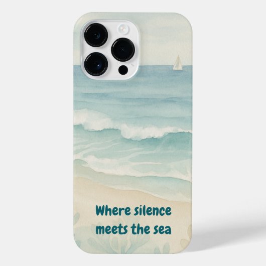 Stilte & Zee — Ocean-geïnspireerd Painted iPhone Hoesje (Achterkant)