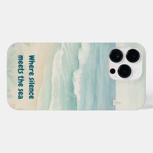 Stilte & Zee — Ocean-geïnspireerd Painted iPhone Hoesje (Achterkant horizontaal)