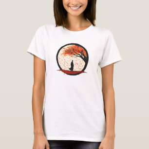 Stilte Zen Cirkel Herfst Vallende Bladeren T-shirt
