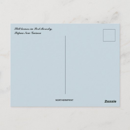 Stiltehuizen in Port Moresby Papoea-Nieuw-Guinea Briefkaart (Achterkant)