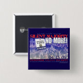 Stilzwijgende meerderheid niet meer! Knoop Vierkante Button 5,1 Cm (Voorkant /achterkant)