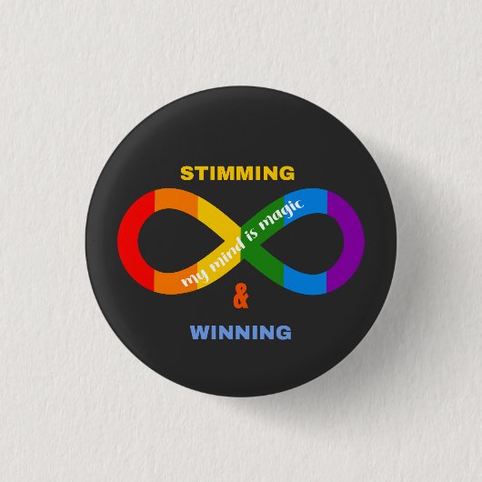 Stimmen & Winnen Neurodiverent Autisme Awareness Ronde Button 3,2 Cm (Voorkant)