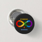 Stimmen & Winnen Neurodivergente Autisme Acceptati Ronde Button 3,2 Cm (Voorkant /achterkant)