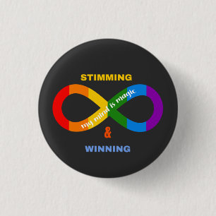 Stimmen & Winnen Neurodivergente Autisme Acceptati Ronde Button 3,2 Cm