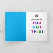 Stimuleer Bright Abstract Rooster Kaleidoscoop Kaart (Binnen)