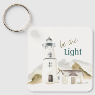 Stimuleer Faith Quote ‘Be the Light’ Vuurtoren Sleutelhanger