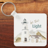 Stimuleer Faith Quote ‘Be the Light’ Vuurtoren Sleutelhanger (Voorkant)