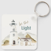 Stimuleer Faith Quote ‘Be the Light’ Vuurtoren Sleutelhanger (Achterkant)