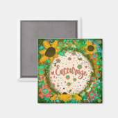Stimuleer  Fun Floral Moderne Inspirivity Magneet (Voorkant / Achterkant)