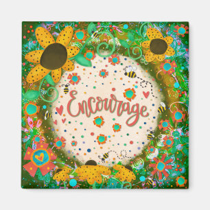Stimuleer  Fun Floral Moderne Inspirivity Magneet