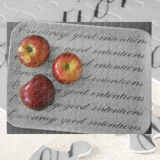 Stimuleer goede bedoelingen rode appels legpuzzel