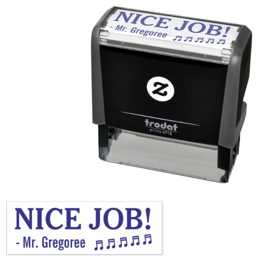 Stimuleren "NICE JOB!" Teacher Rubber Stamp Zelfinktende Stempel (In situ)