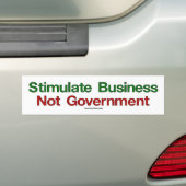 Stimuleren van het bedrijfsleven, niet van de over bumpersticker (Op auto)