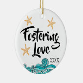 Stimuleren van liefde - Foster Care Adoption Gifts Keramisch Ornament (Rechts)